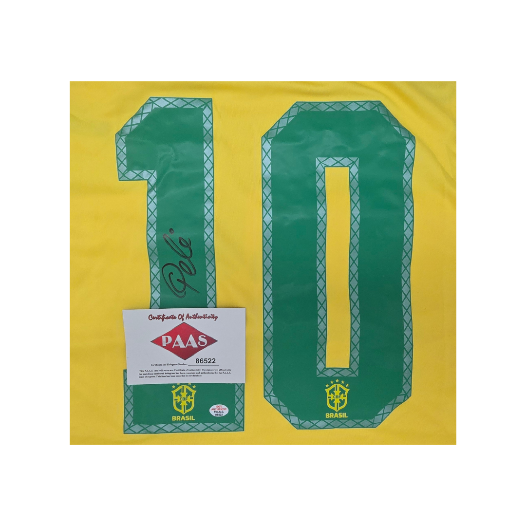 Pele of Brasil autographed soccer jersey With COA