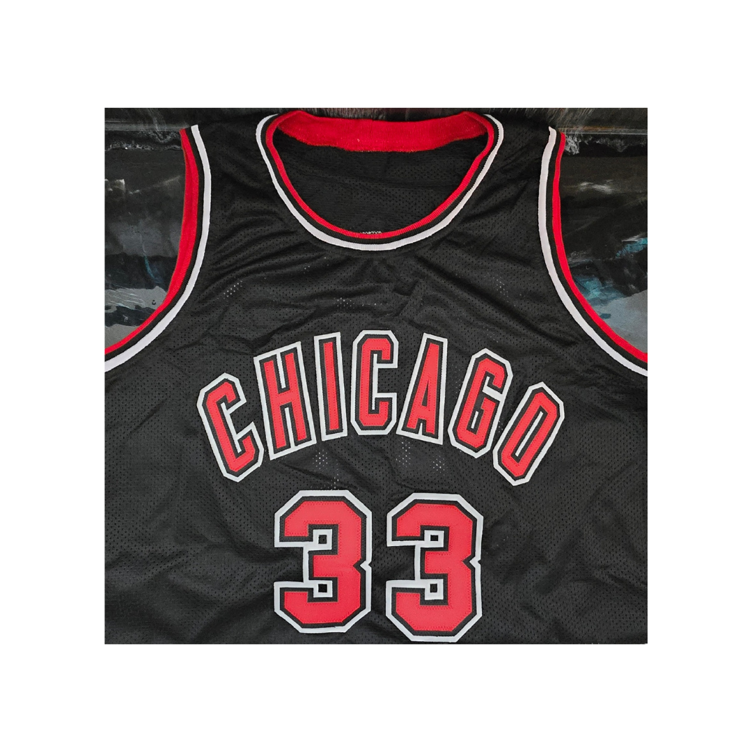 Scottie Pippen Chicago Bulls Autographed Basketball Jersey coa
