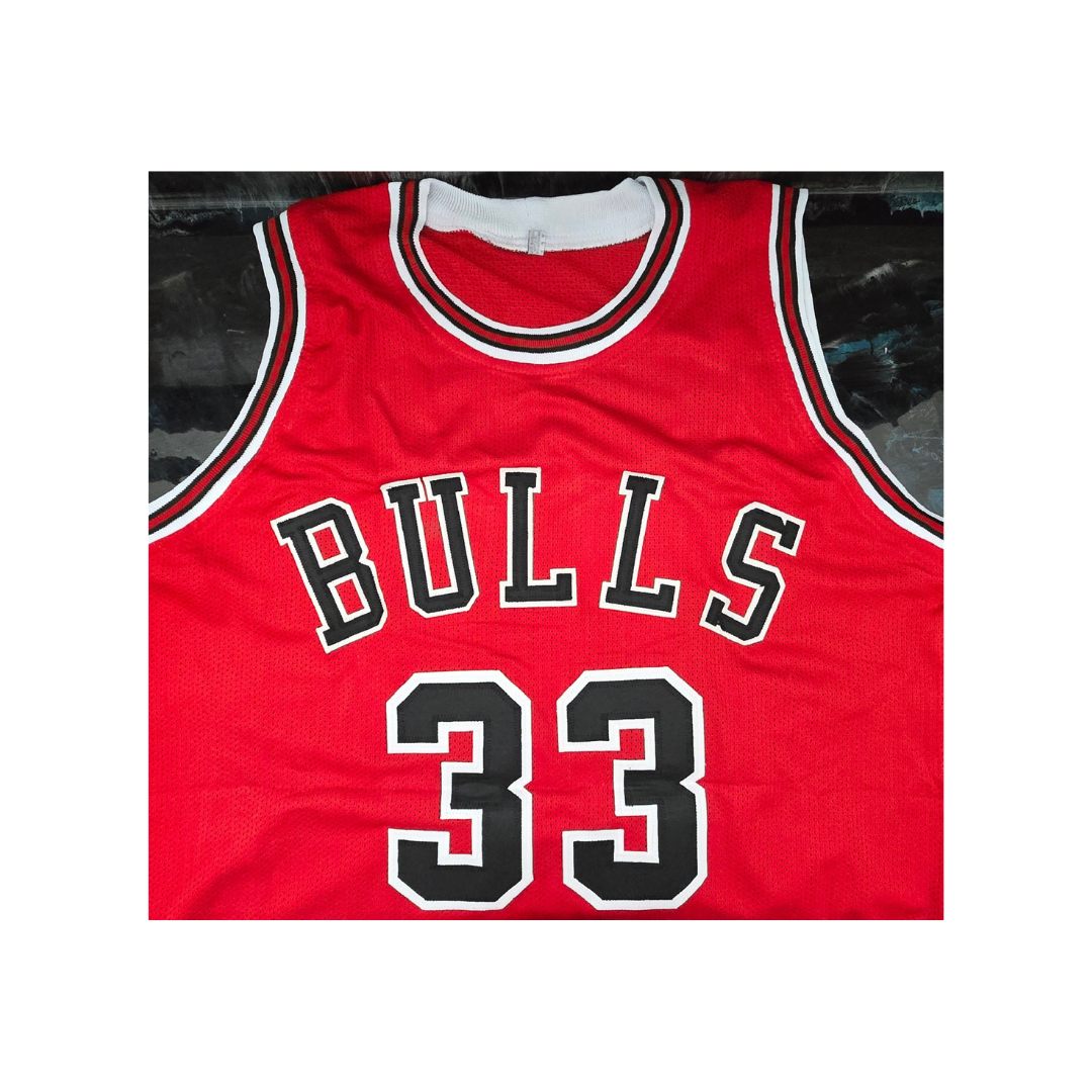 Scottie Pippen Chicago Bulls Autographed Basketball Jersey coa