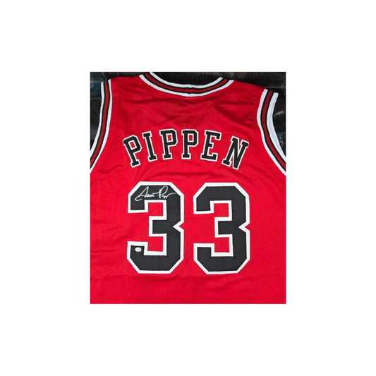 Scottie Pippen Chicago Bulls Autographed Basketball Jersey coa