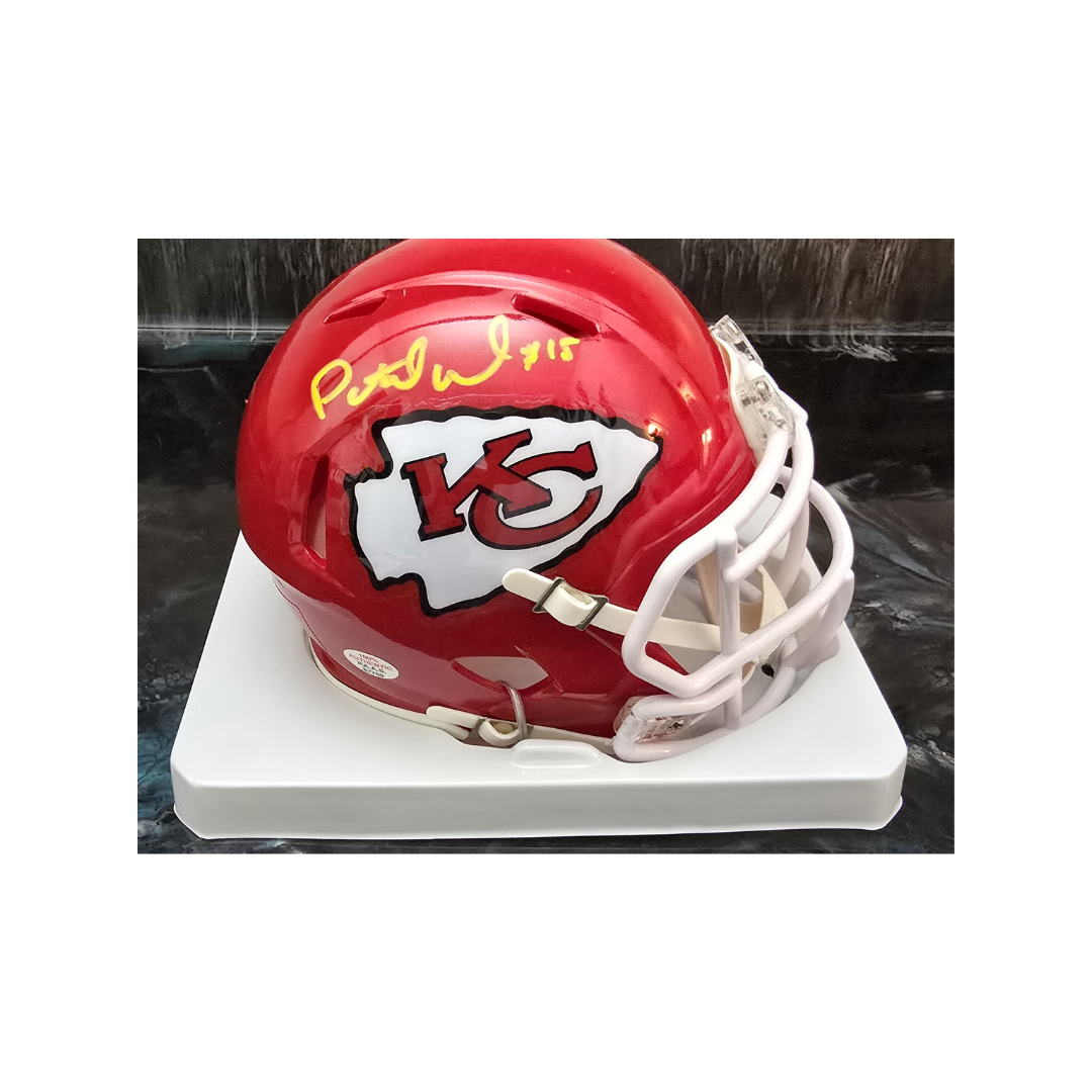 Patrick Mahomes of the KC Chiefs autographed mini helmet With COA