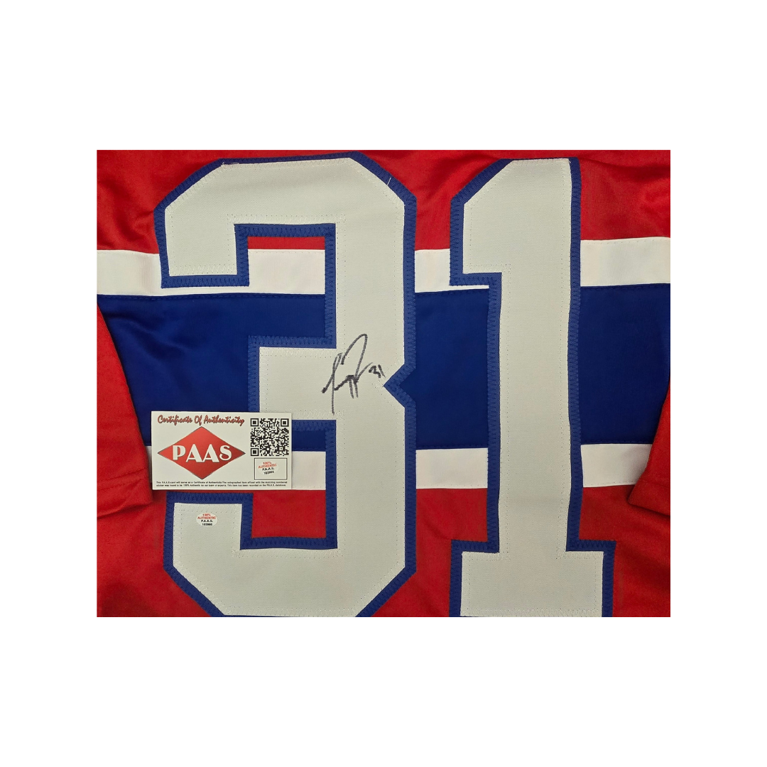 Carey Price of the Montreal Canadiens signed hockey jersey COA
