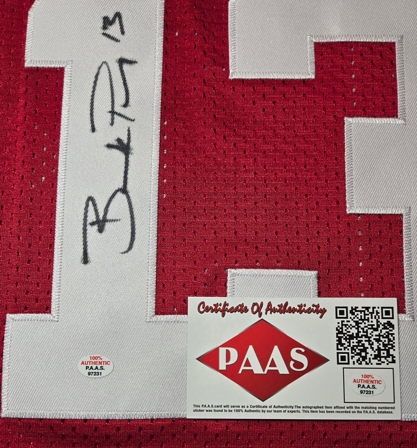 Brock Purdy San Francisco 49ers signed football jersey PAAS COA (XL)