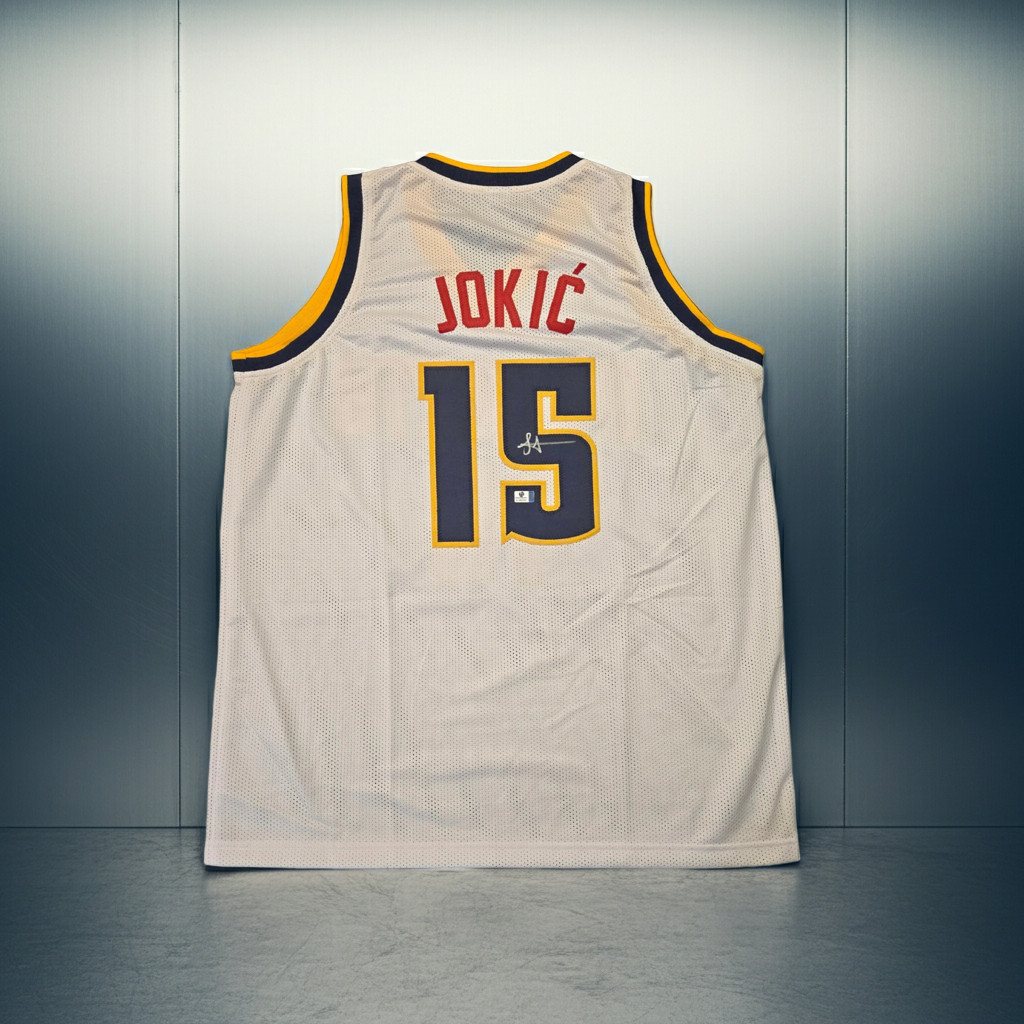 Nikola Jokic Denver Nuggets autographed custom basketball jersey with COA
