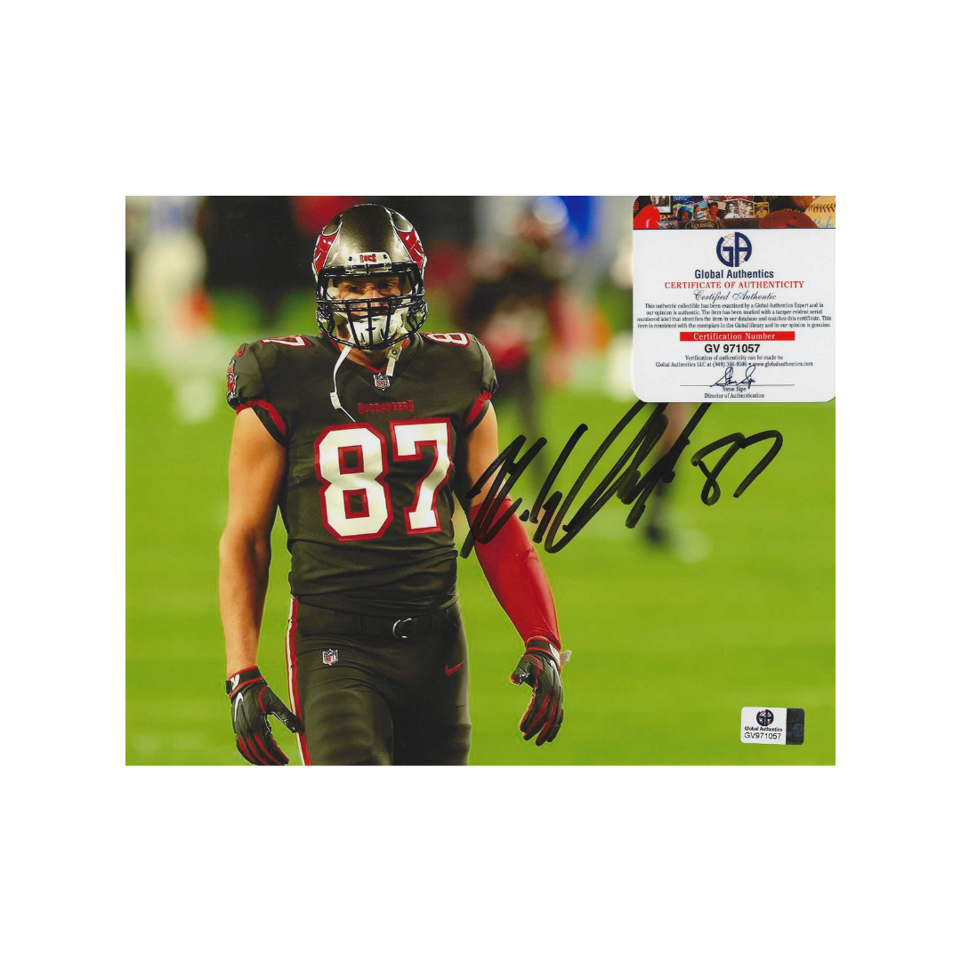 Rob Gronkowski Tampa Bay Buccaneers Autographed 8x10 Photo coa w/frame - Fan Freaks