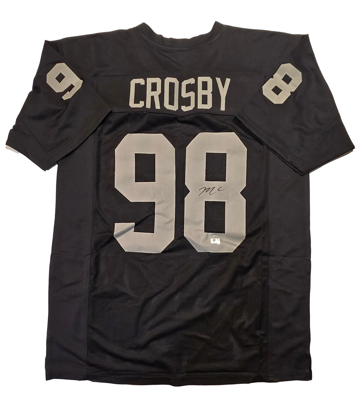 Maxx Crosby signed Las Vegas Raiders football jersey, alternate product view