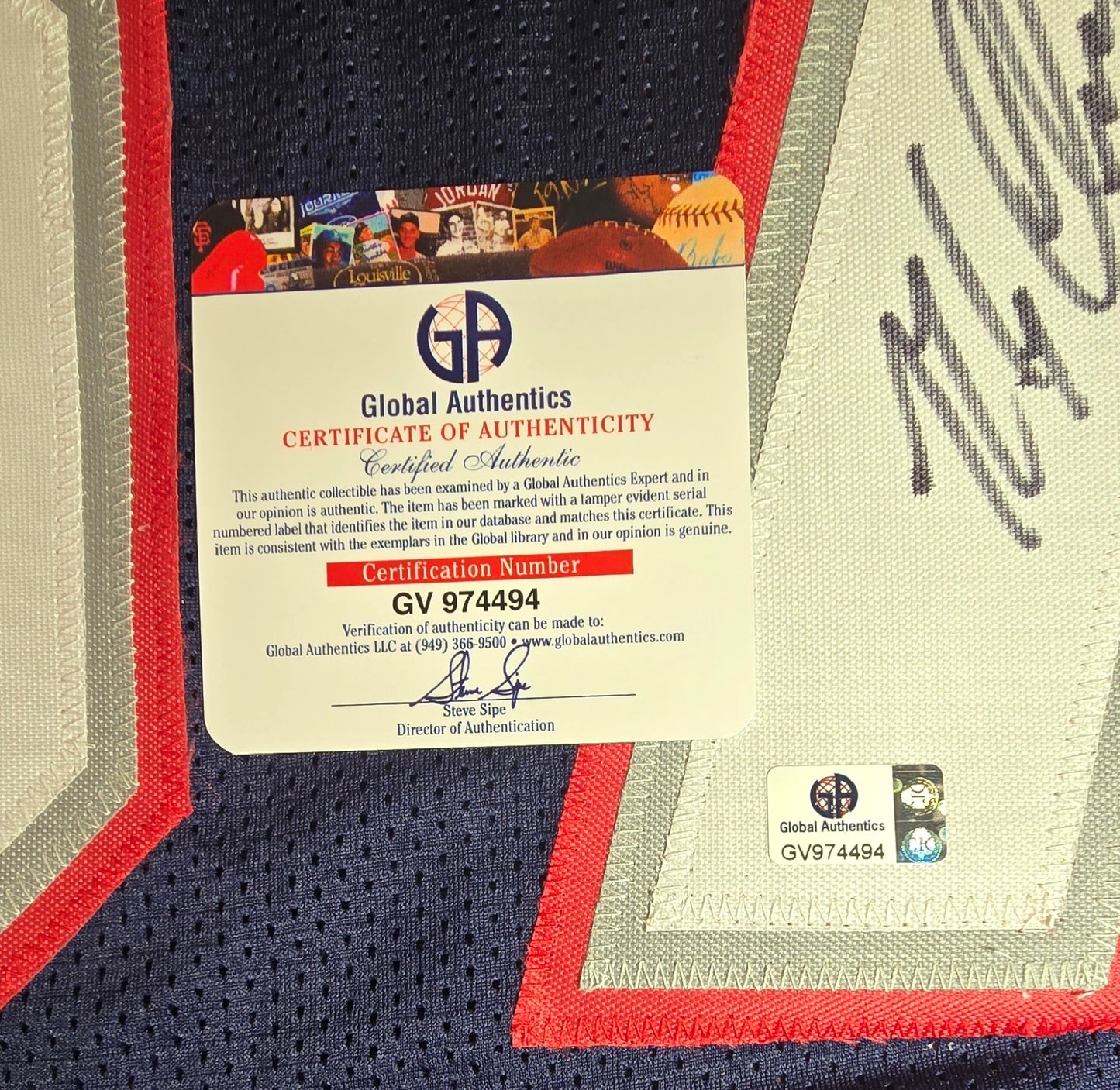 Rob Gronkowski New England Patriots Autographed Football Jersey coa (XL)