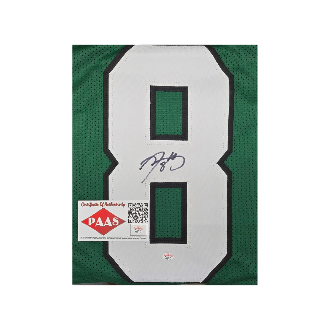 Aaron Rodgers of the New York Jets signed football jersey COA
