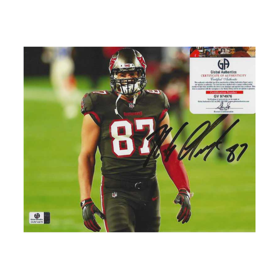 Rob Gronkowski Tampa Bay Buccaneers Autographed 8x10 Photo coa W/Frame