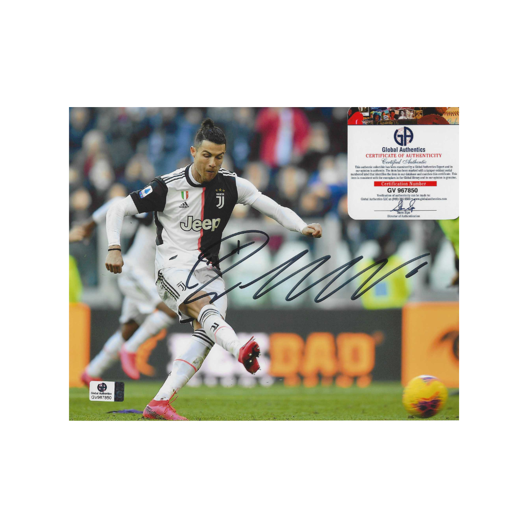 Cristiano Ronaldo Juventus FC Signed 8x10 Photo coa W/Frame