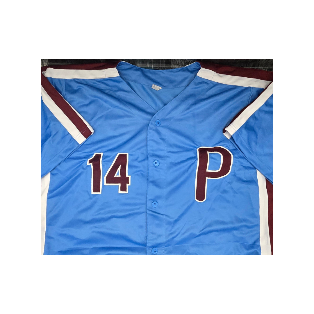 Pete Rose of the Philadelphia Phillies signed baseball jersey JSA COA