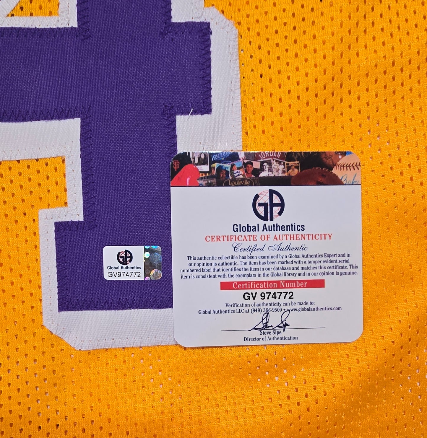 Shaquille O'Neal Los Angeles Lakers Autographed Basketball Jersey coa