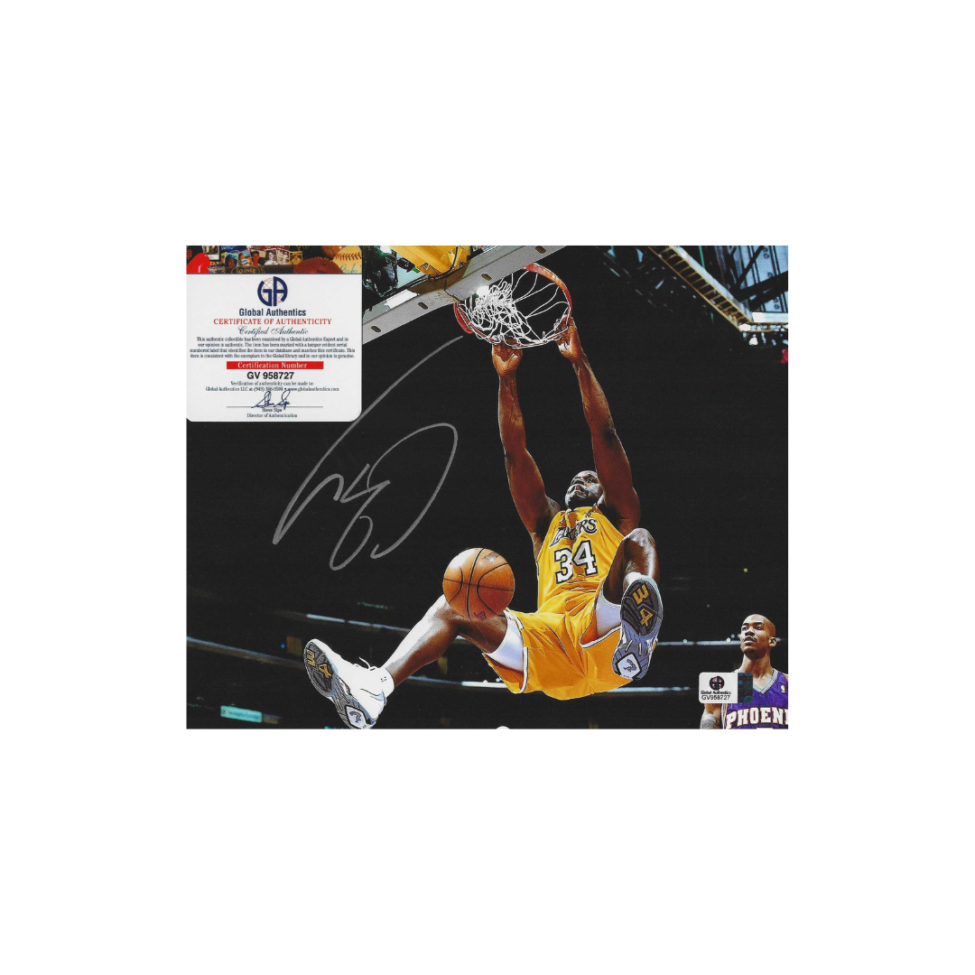 Shaquille O'Neal Los Angeles Lakers Autographed 8x10 Photo coa Framed - Fan Freaks