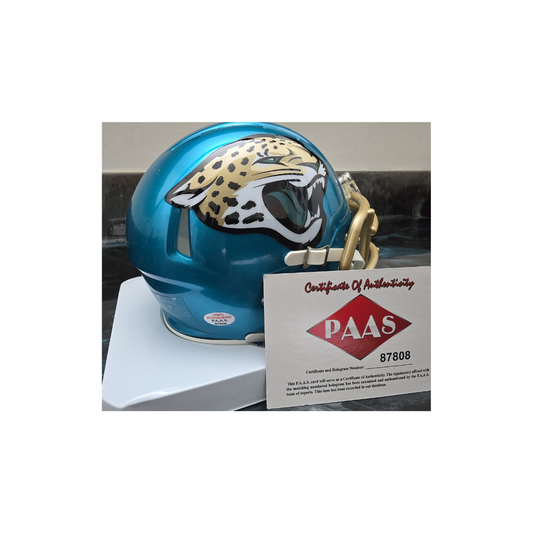 Trevor Lawrence of the Jacksonville Jaguars autographed mini football helmet COA