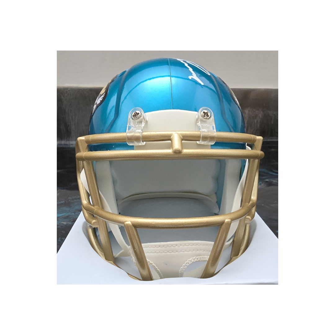 Trevor Lawrence of the Jacksonville Jaguars autographed mini football helmet COA