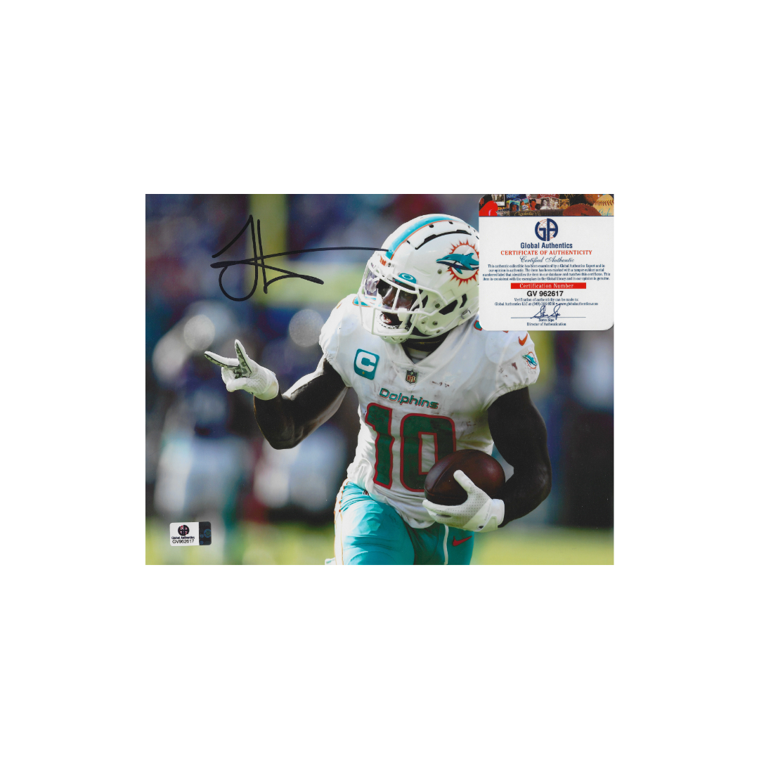 Tyreek Hill Miami Dolphins Autographed 8x10 Photo With COA - Fan Freaks