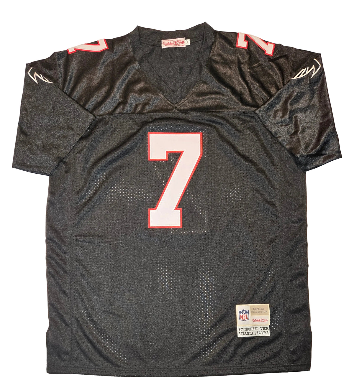 Front view of Michael Vick Atlanta Falcons autographed football jersey with COA