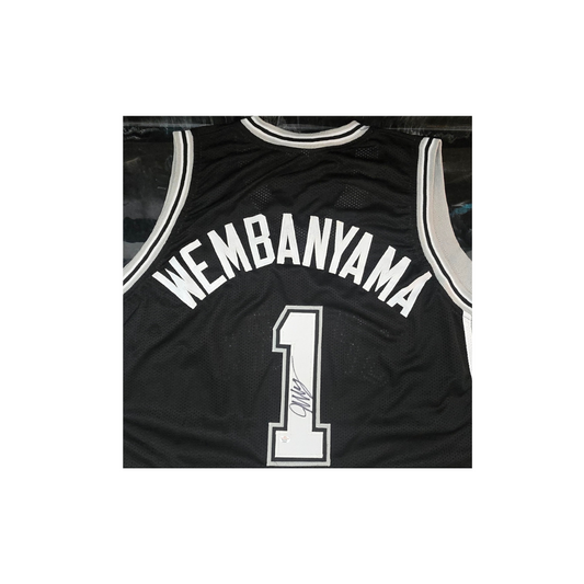 Victor Wembanyama of the San Antonio Spurs signed basketball jersey COA