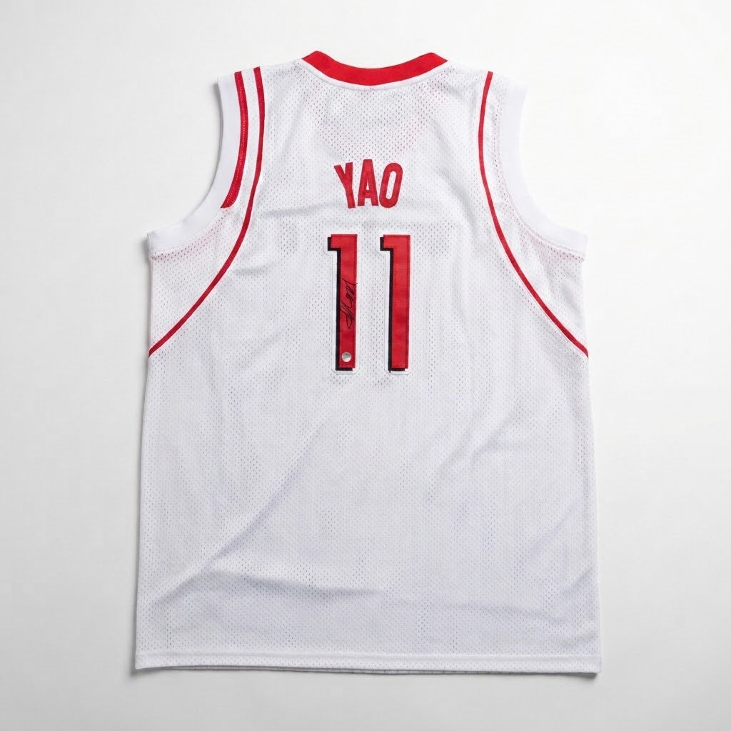 Yao Ming Houston Rockets #11 autographed basketball jersey – main product image