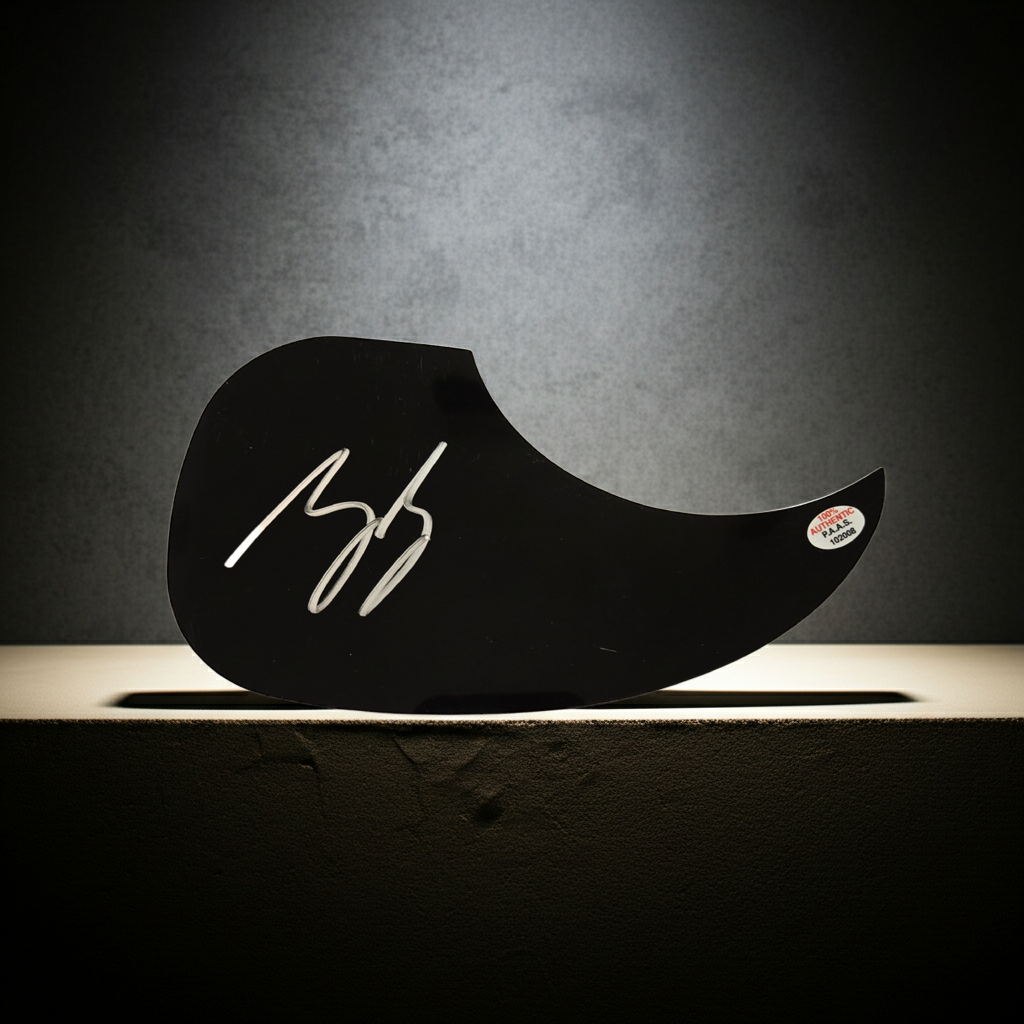 Zac Brown autographed guitar pickguard with PAAS COA, first product photograph