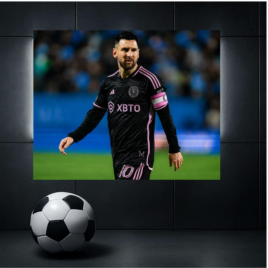 Lionel Messi 3 Signed Photo Print Autograph Wall Art