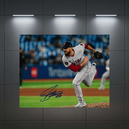 John Schreiber Boston Red Sox printed signature-style 8x10 photo art reprint design 2, product image 3 of 3; not hand-autographed