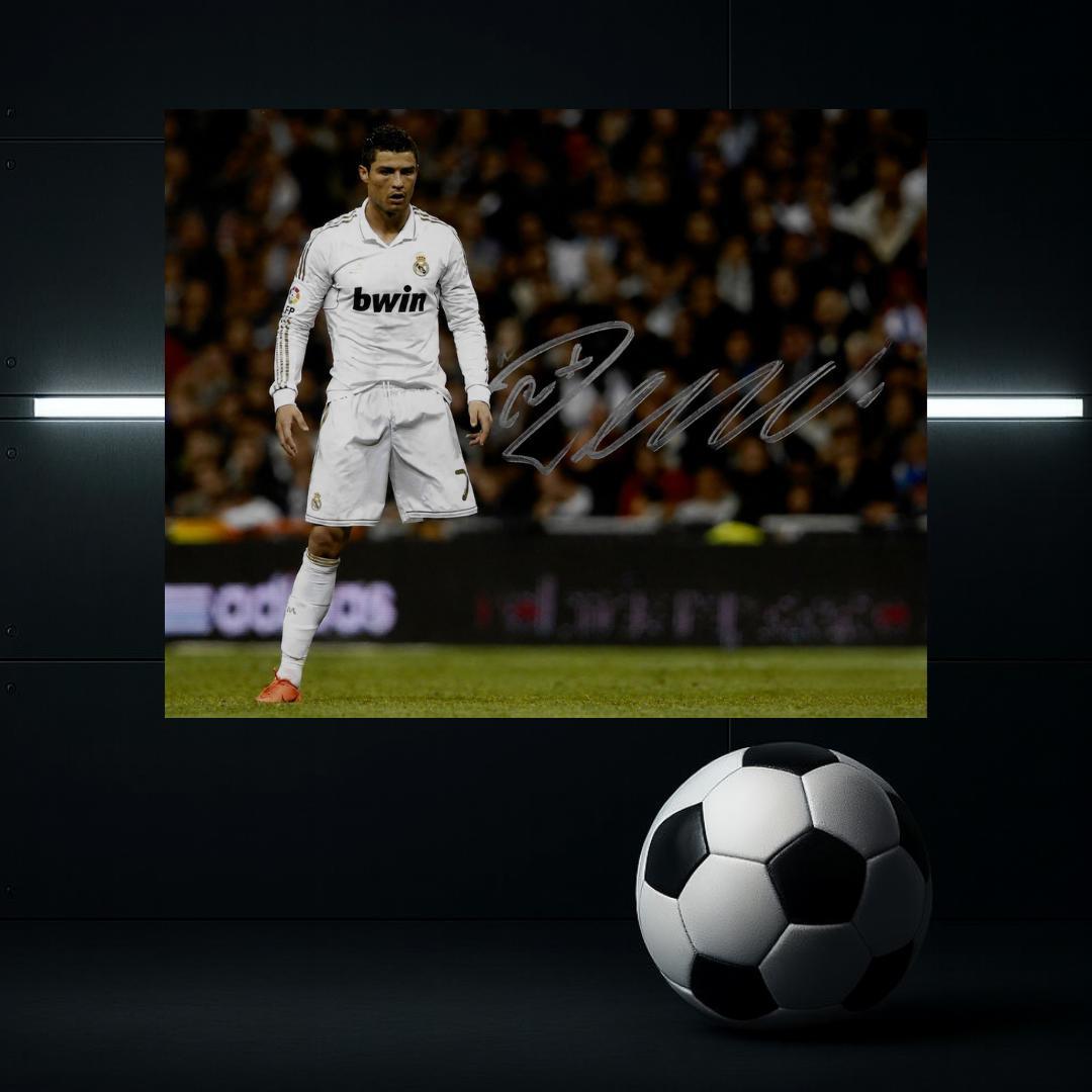 Cristiano Ronaldo Real Madrid 3 Signed Photo Print Autograph Wall Art