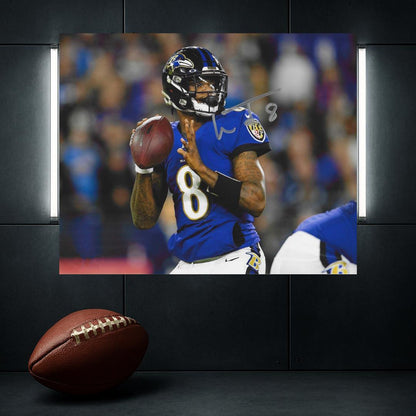 Lamar Jackson Baltimore Ravens signature-style photo reprint – 8x10 Art Print #3