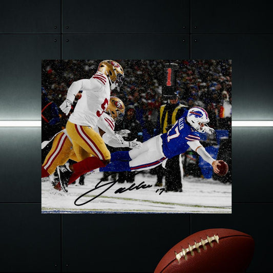 Josh Allen Buffalo Bills Signed Photo Print Autograph Wall Art #2