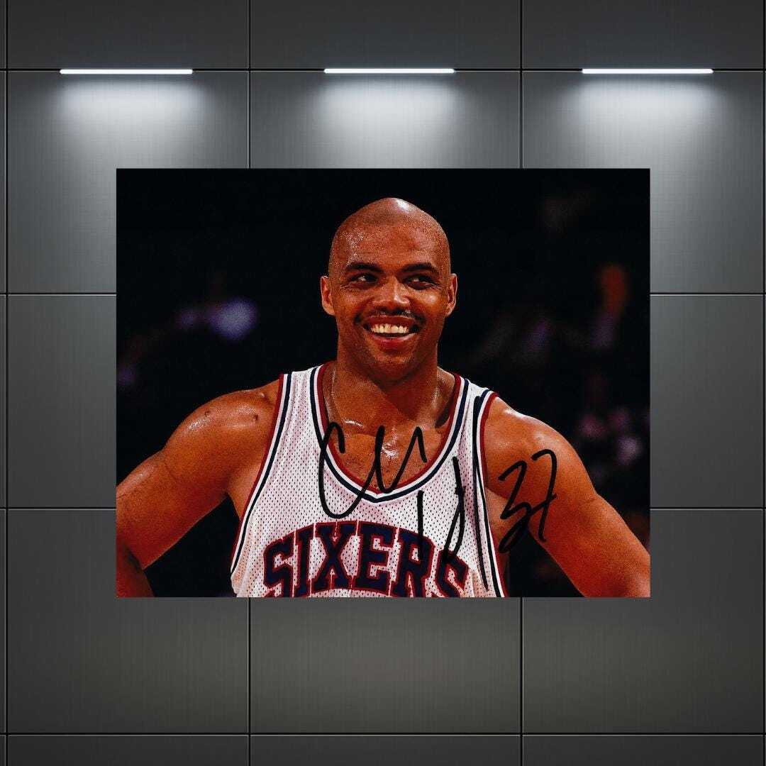 Charles Barkley Philadelphia 76ers Signed Photo Print Autograph Wall Art