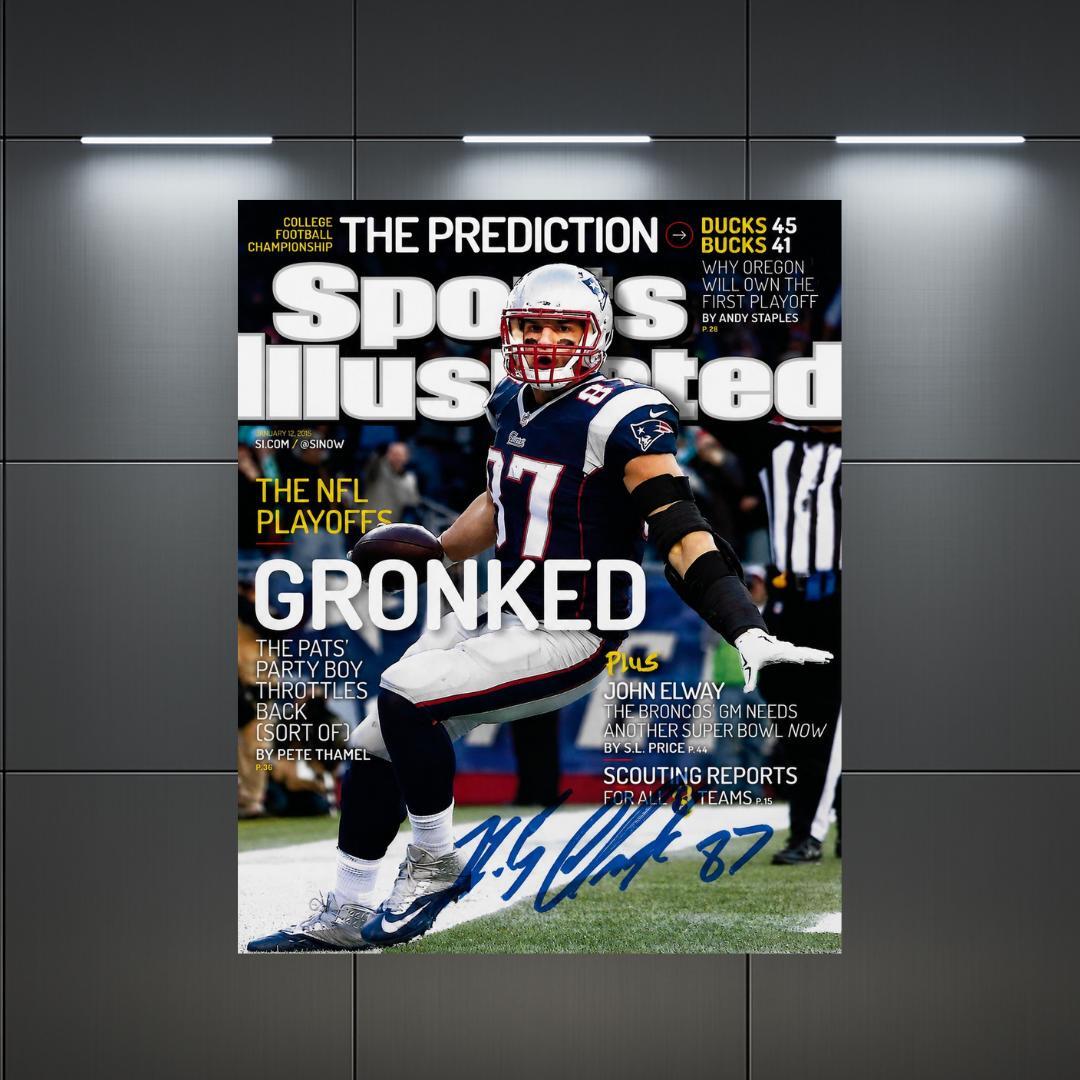 Rob Gronkowski New England Patriots Signed Photo Print Autograph Wall Art