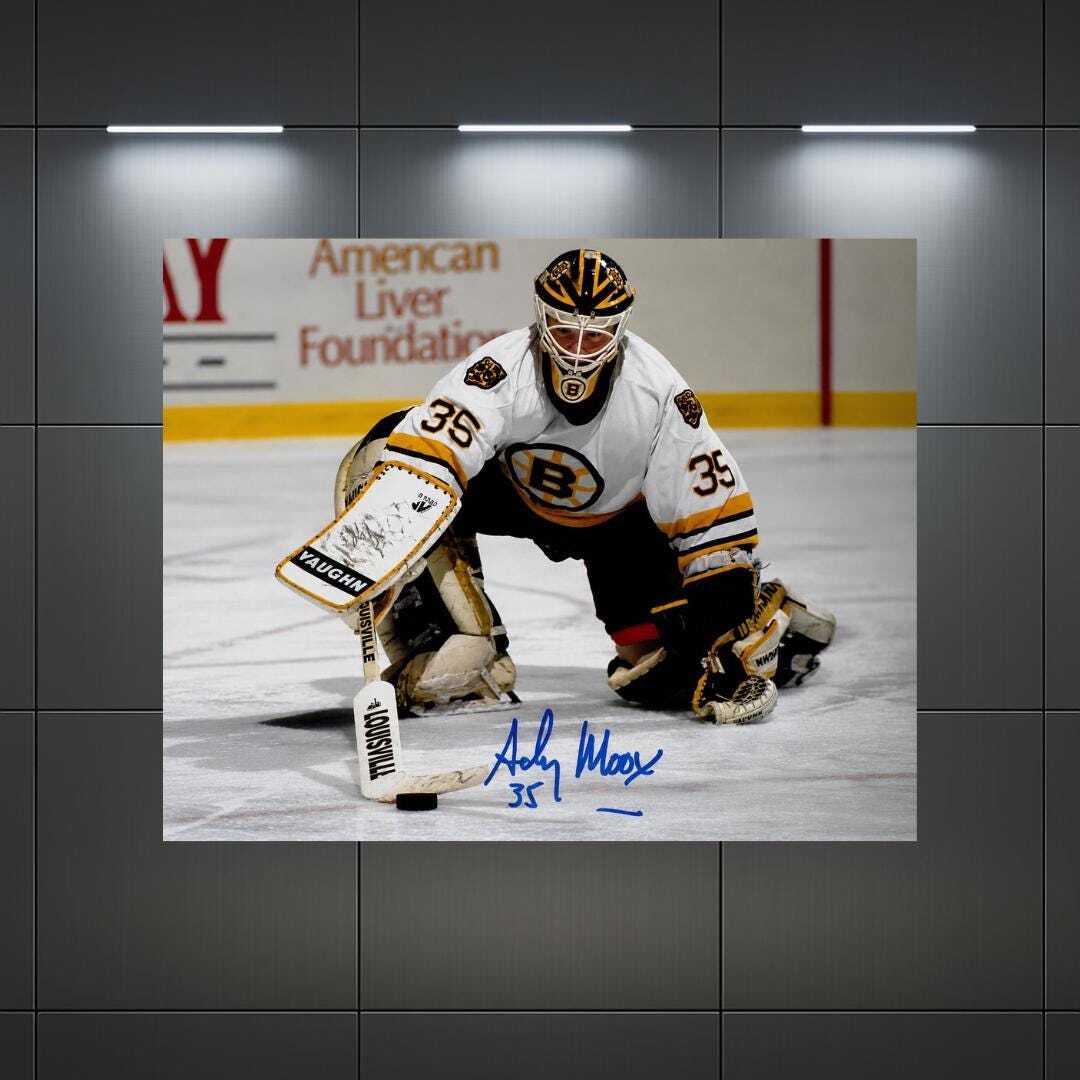 Andy Moog Boston Bruins Signed Photo Reprint – 8x10 Art Print