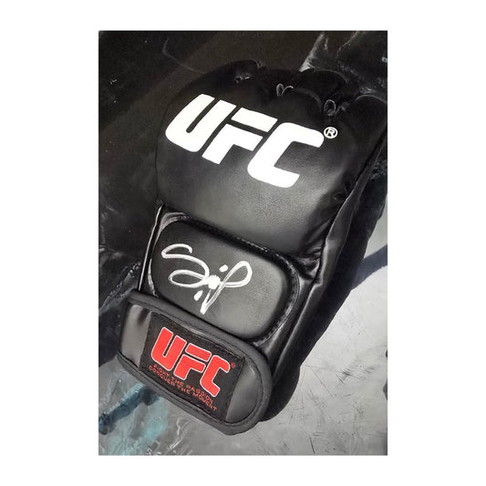 Signed Francis Ngannou UFC MMA Black Fighting Glove With COA