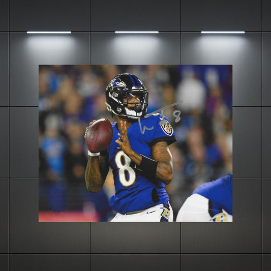 Lamar Jackson Baltimore Ravens Signed Photo Print Autograph Wall Art