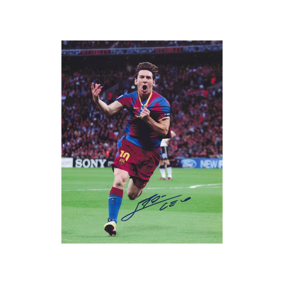 Lionel Messi 5 Signed Photo Print Autograph Wall Art