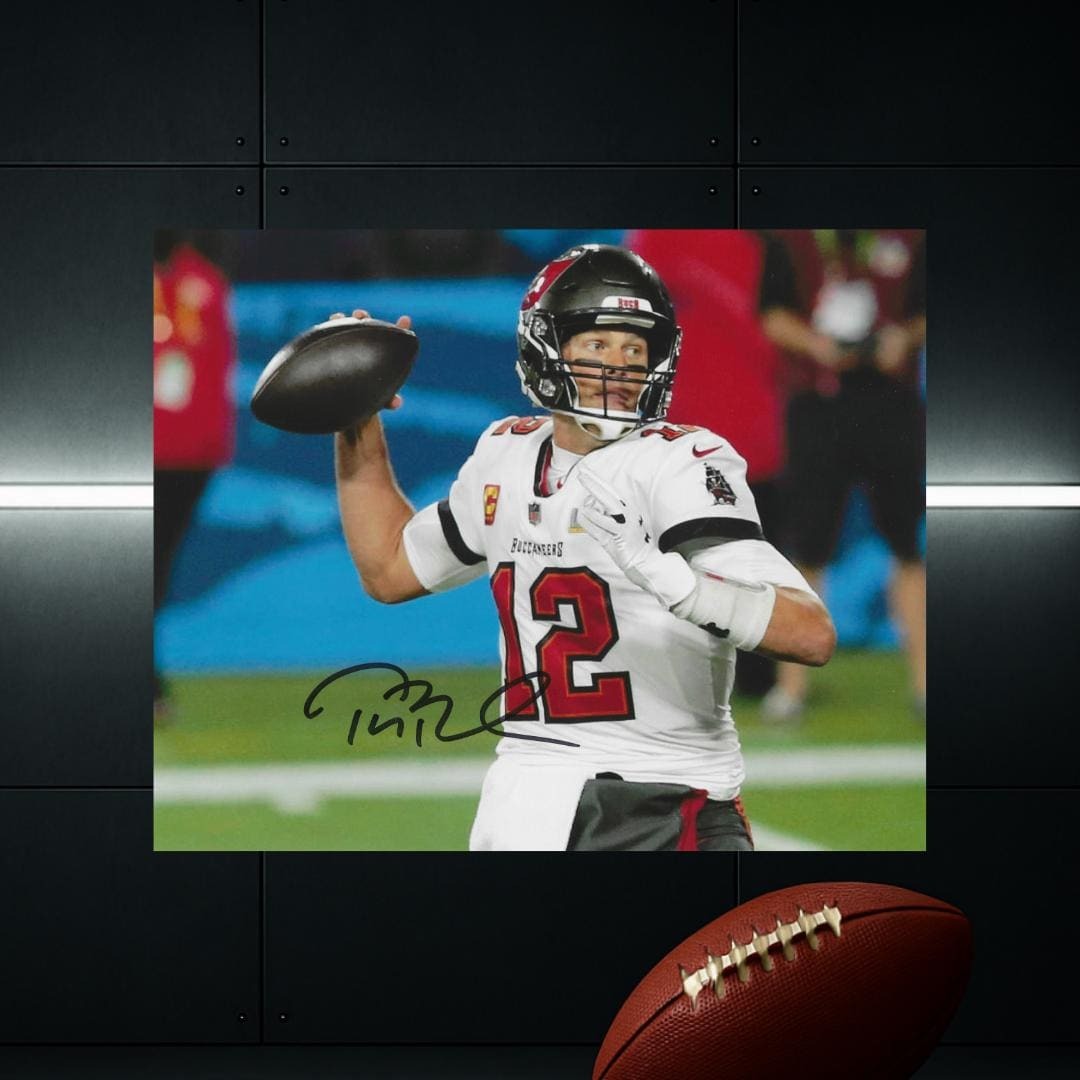 Tom Brady Tampa Bay Buccaneers Signed Photo Print Autograph Wall Art