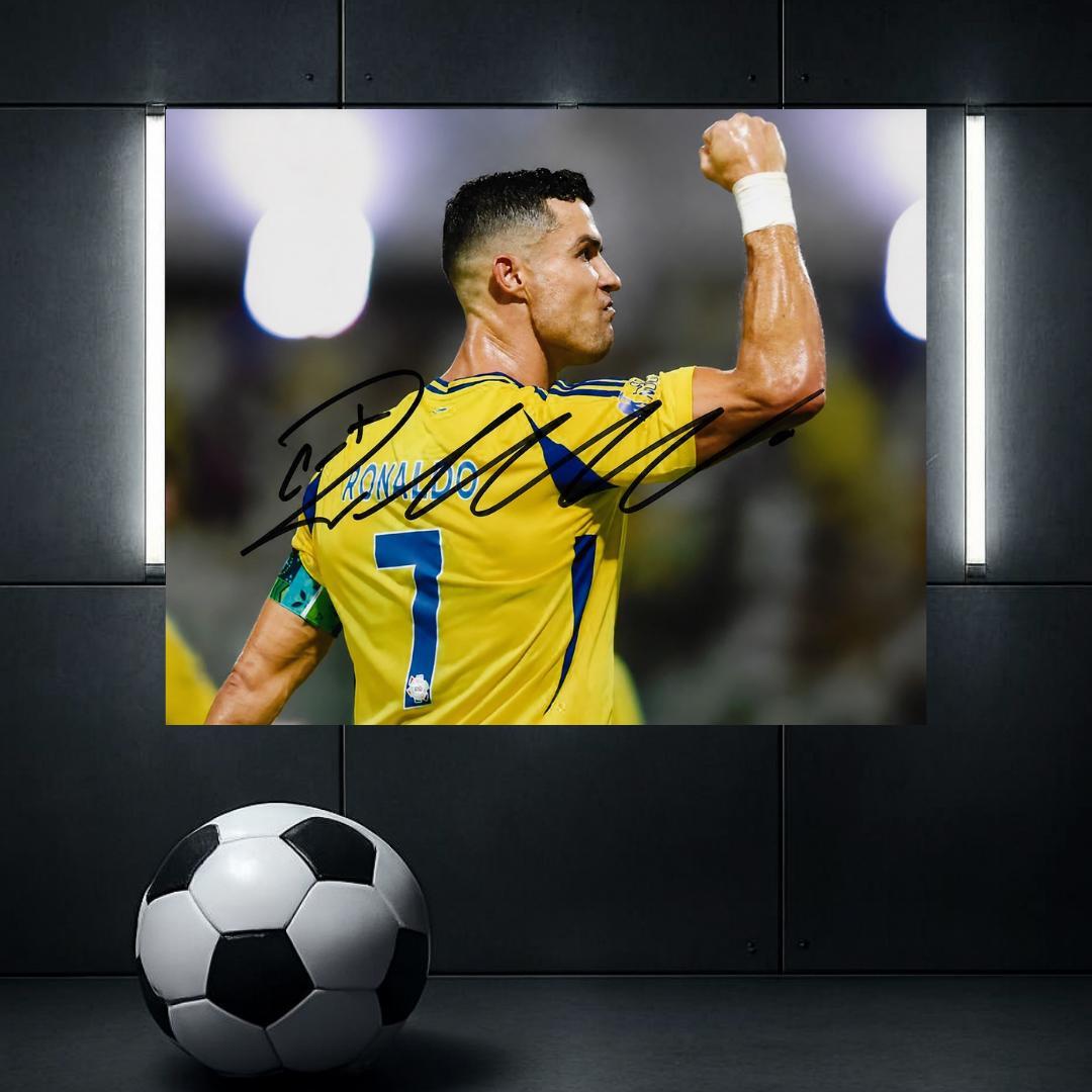 Cristiano Ronaldo Al Nassr FC 5 Signed Photo Print Autograph Wall Art