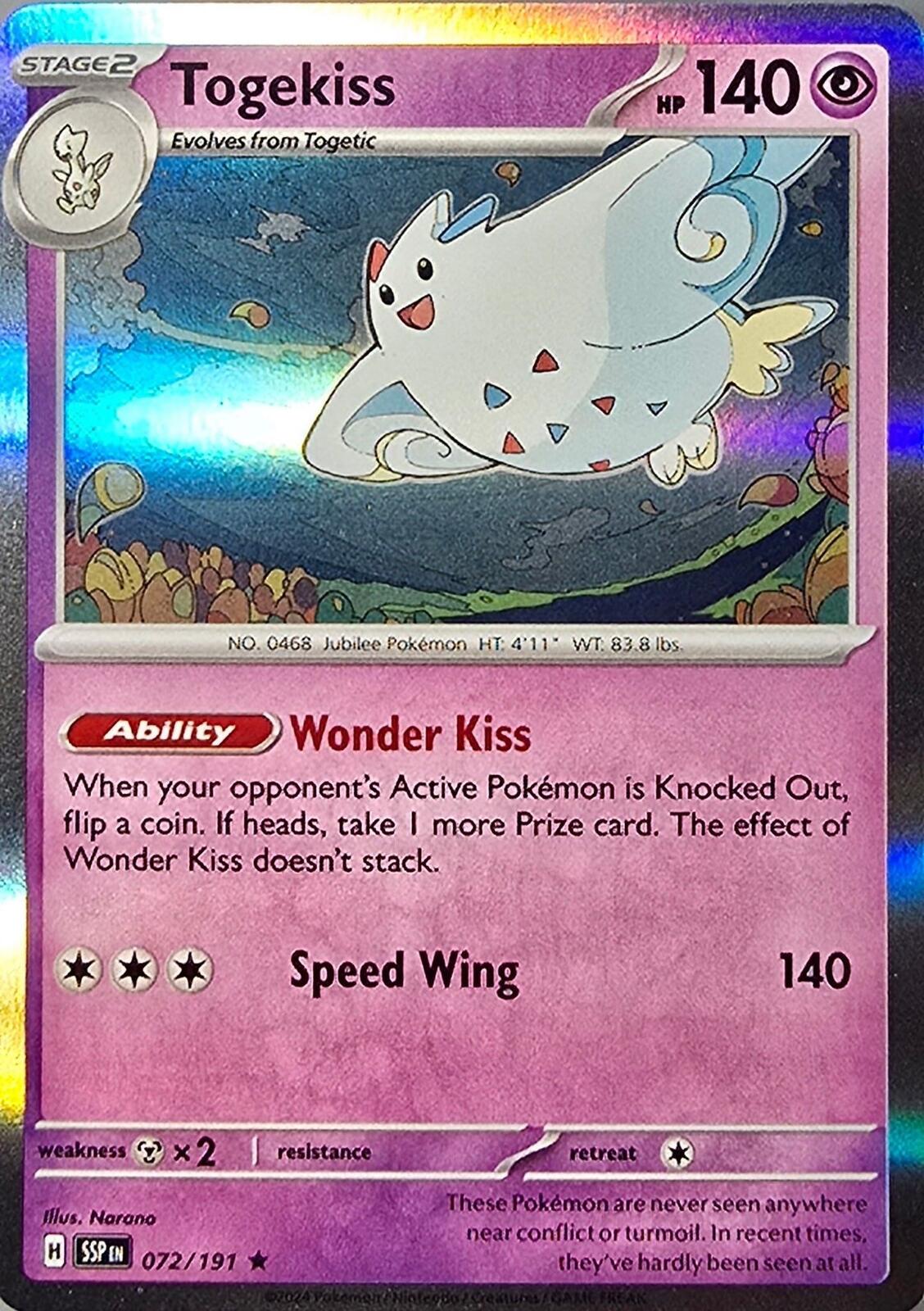 Togekiss Holo card (072/191) Surging Sparks