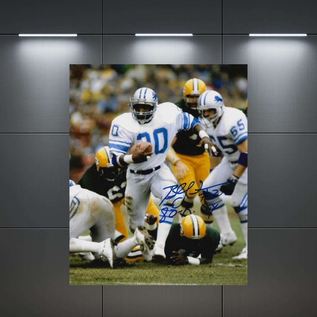 Billy Sims Detroit Lions Signed Photo Print Autograph Wall Art