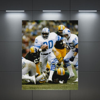 Billy Sims Detroit Lions printed signature-style 8x10 photo art reprint, product image 1 of 3; not hand-autographed