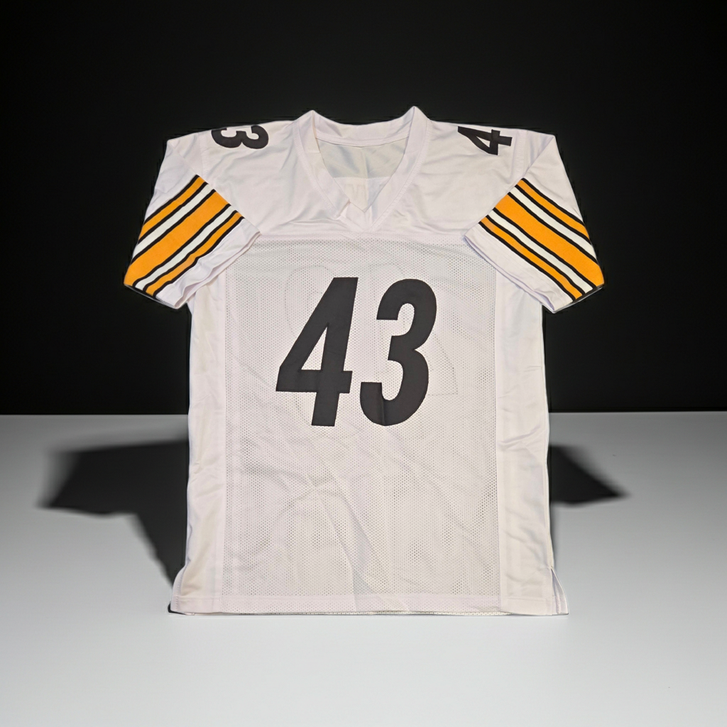 Troy Polamalu Pittsburgh Steelers Autographed Football Jersey coa