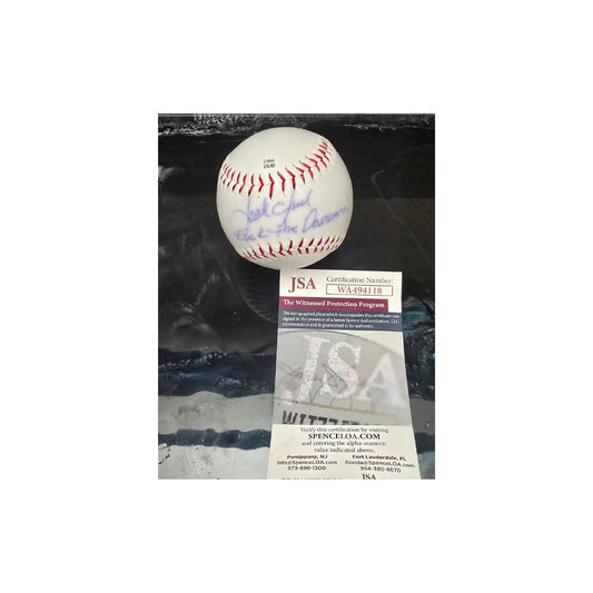 Jack Clark San Francisco Giants Autographed & Inscribed Rawlings Baseball JSA coa