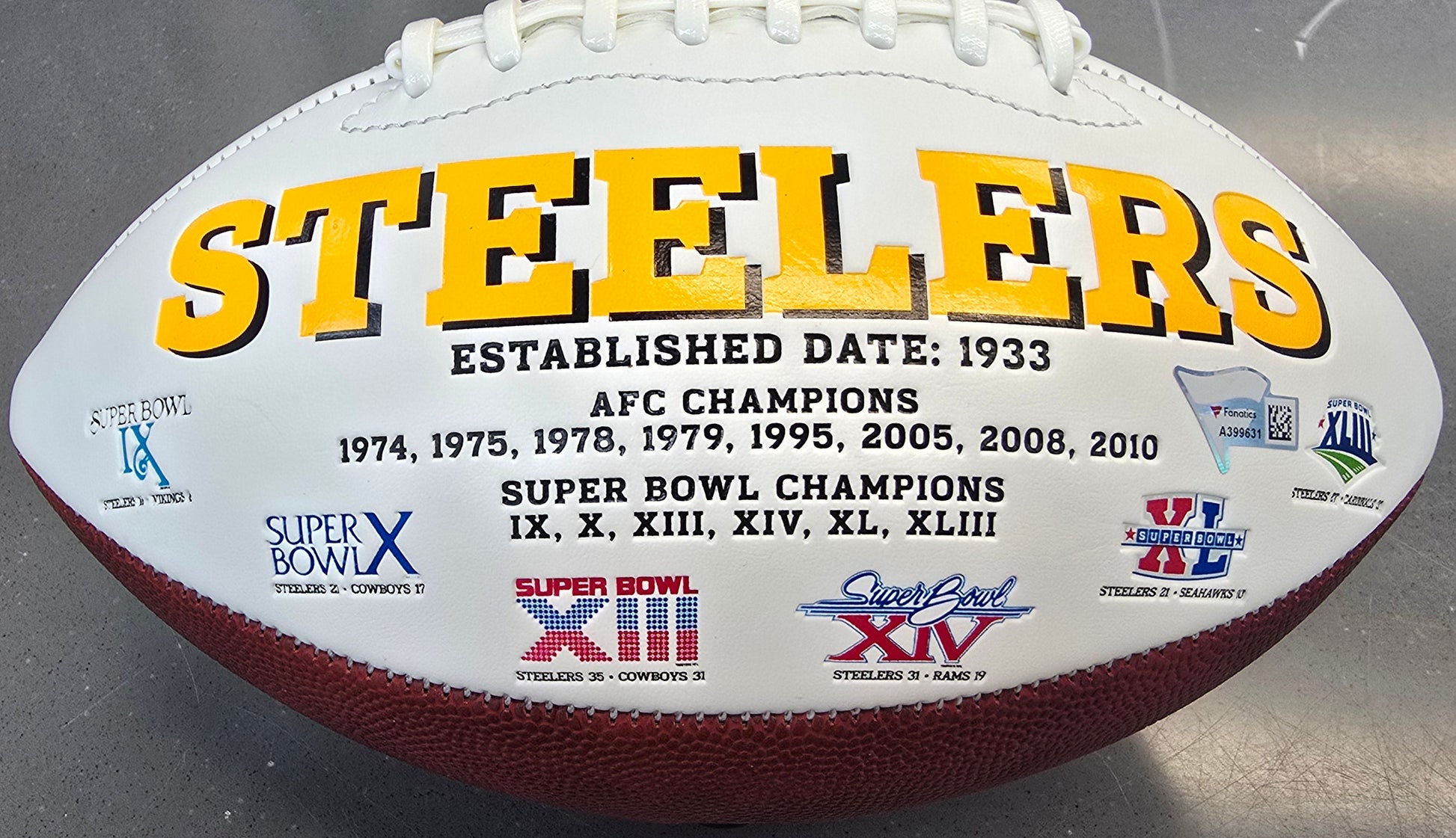 Ben Roethlisberger of the Pittsburgh Steelers autographed logo football Fanatics Hologram - Fan Freaks