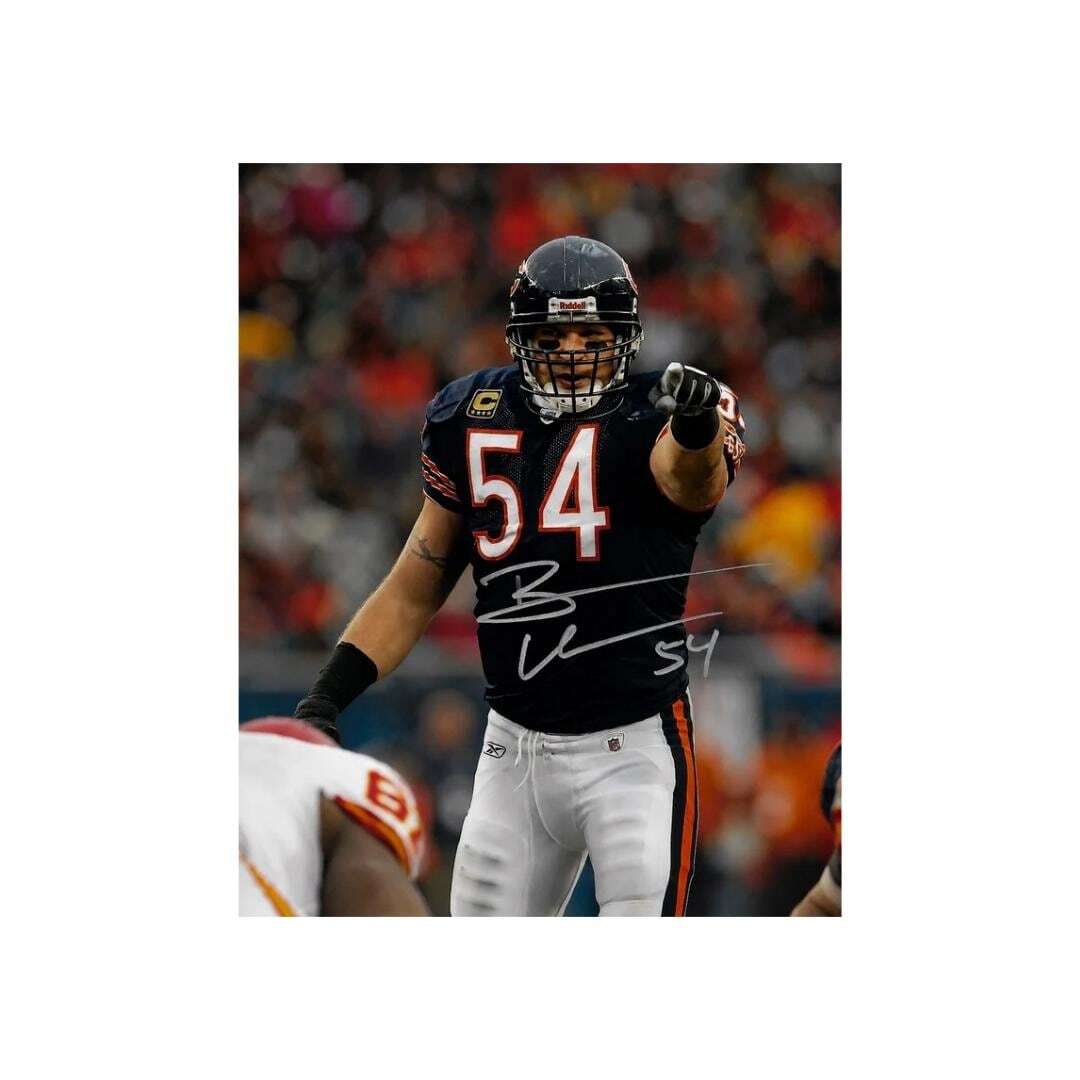 Brian Urlacher Chicago Bears Signed Photo Print Autograph Wall Art
