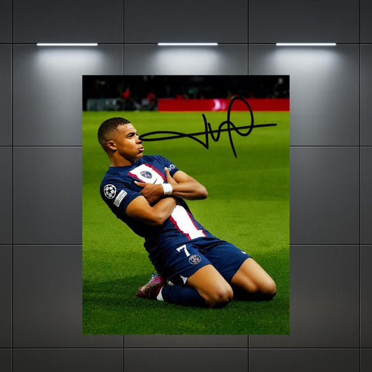 Kylian Mbappé Paris Saint-Germain 2 Signed Photo Print Autograph Wall Art