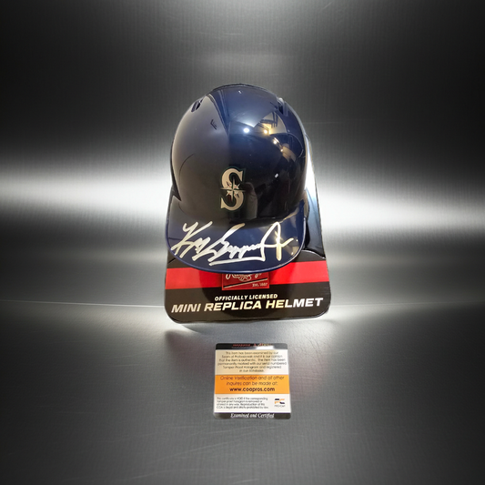 Ken Griffey Jr Signed Seattle Mariners Mini Helmet With COA