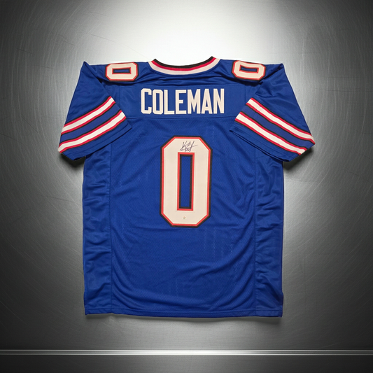 Buffalo Bills Keon Coleman Custom signed football jersey PAAS COA (XL)