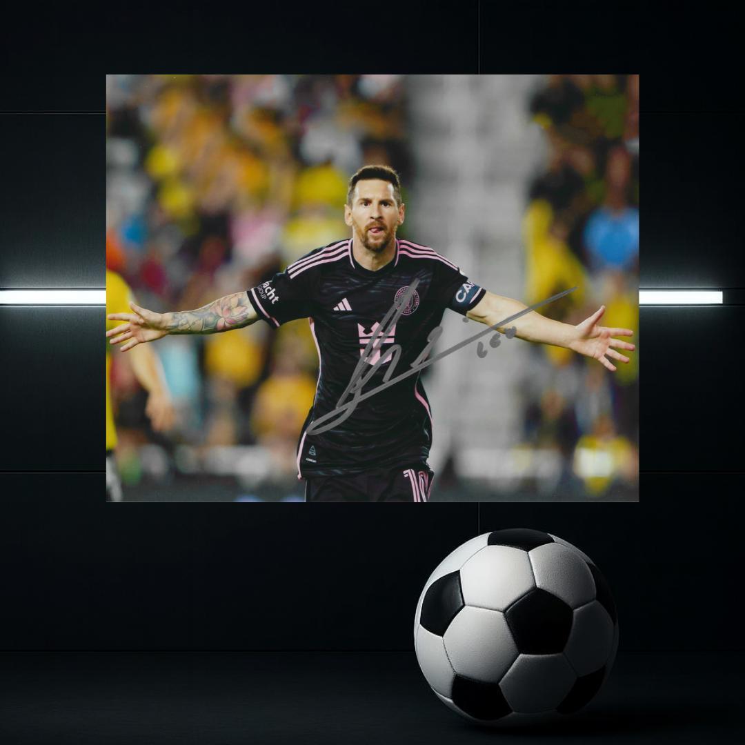 Lionel Messi 2 Signed Photo Print Autograph Wall Art