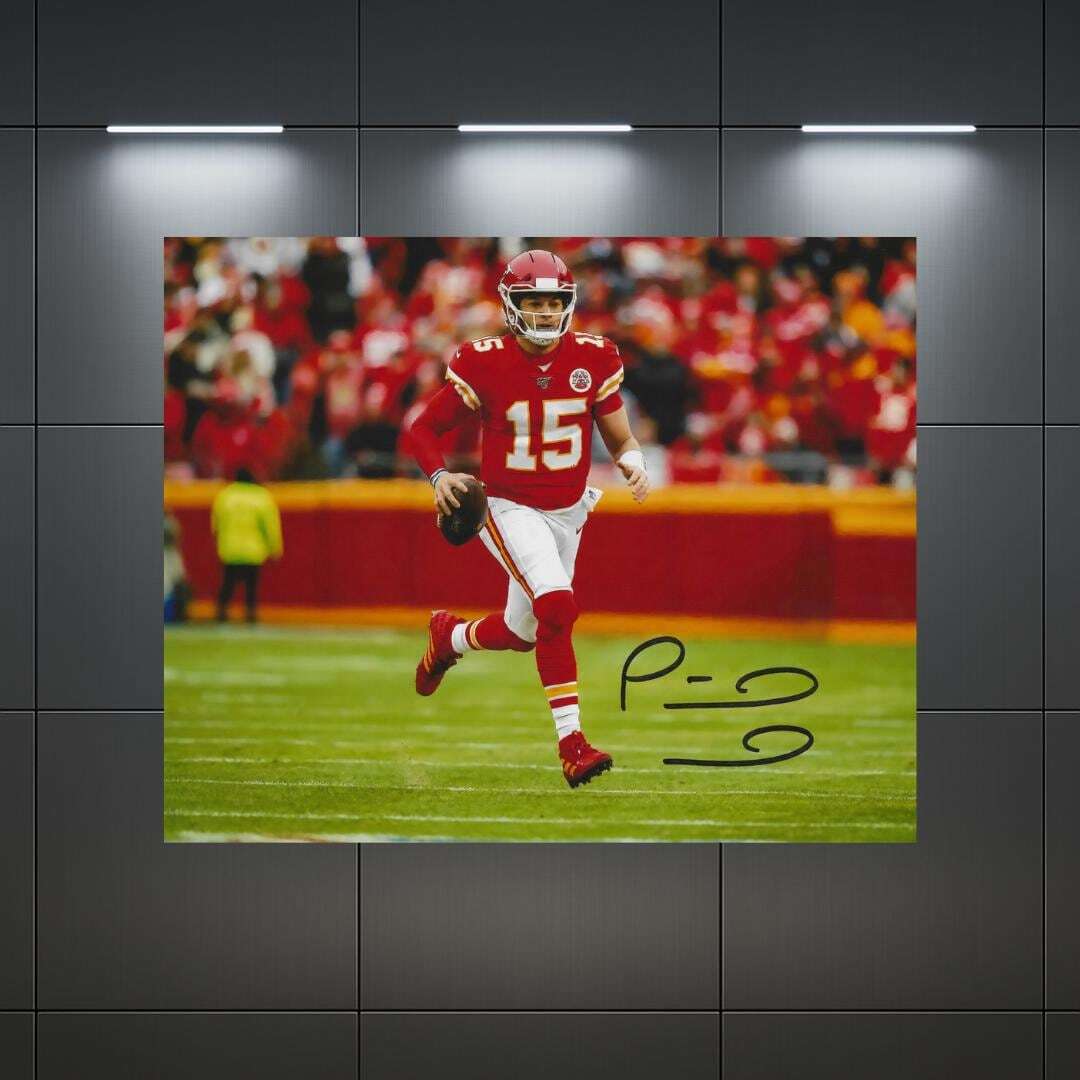 Patrick Mahomes Kansas City Chiefs Signed Photo Print Autograph Wall Art