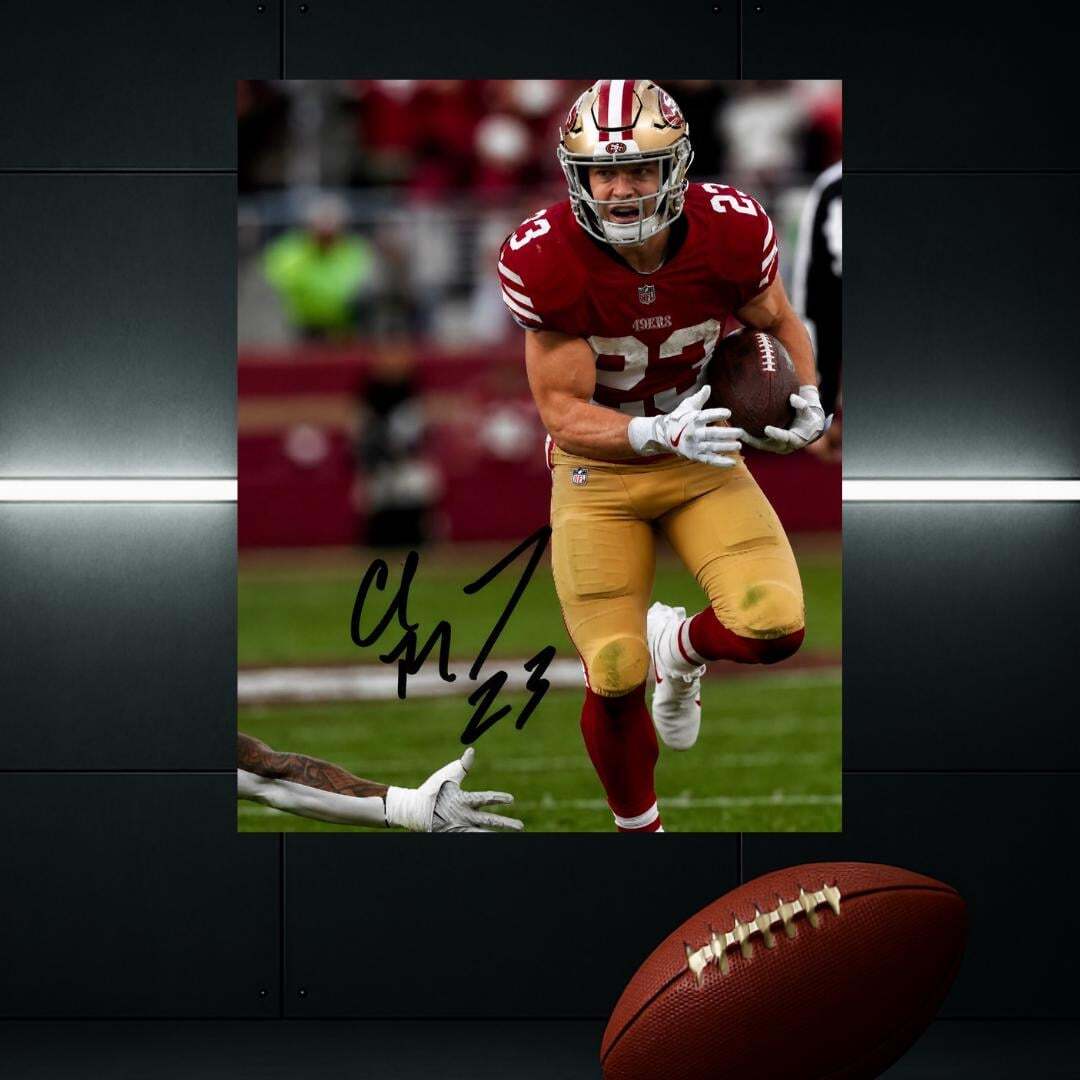 Christian McCaffery SF 49ers Signed Photo Print Autograph Wall Art #2